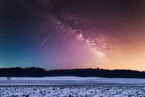 冬日唯美星空图片